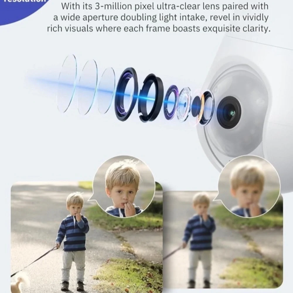 2K Light Bulb Security Camera Wireless Outdoor-2.4GHz